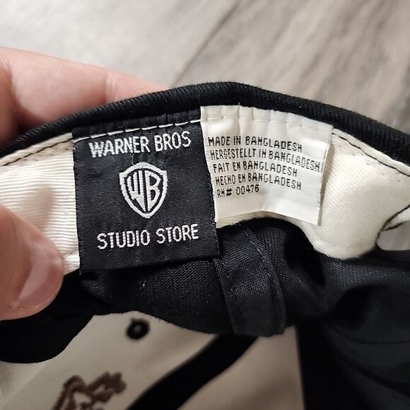 Vintage 1999 TAZ Looney Tunes WB Snapback Hat Baseball Cap Black - Picture 6 of 7